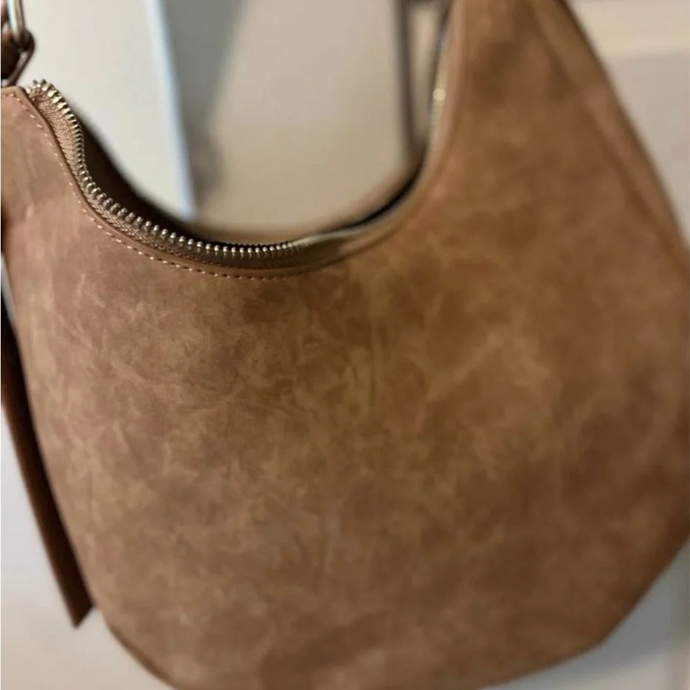 4th & Reckless UNA Faux Suede Crescent Shoulder Bag - Picture 2 of 7